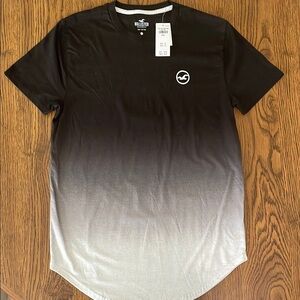 Hollister Black and Gray Men's Shirt